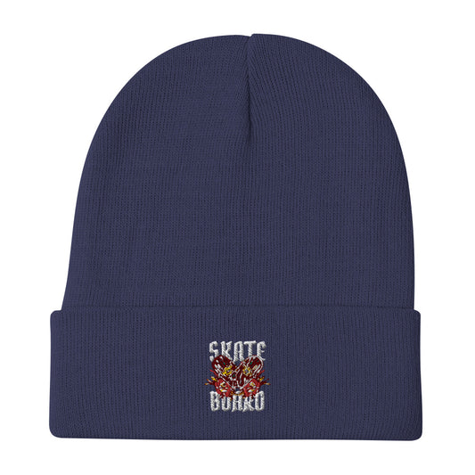 Skateboard Embroidered Beanie