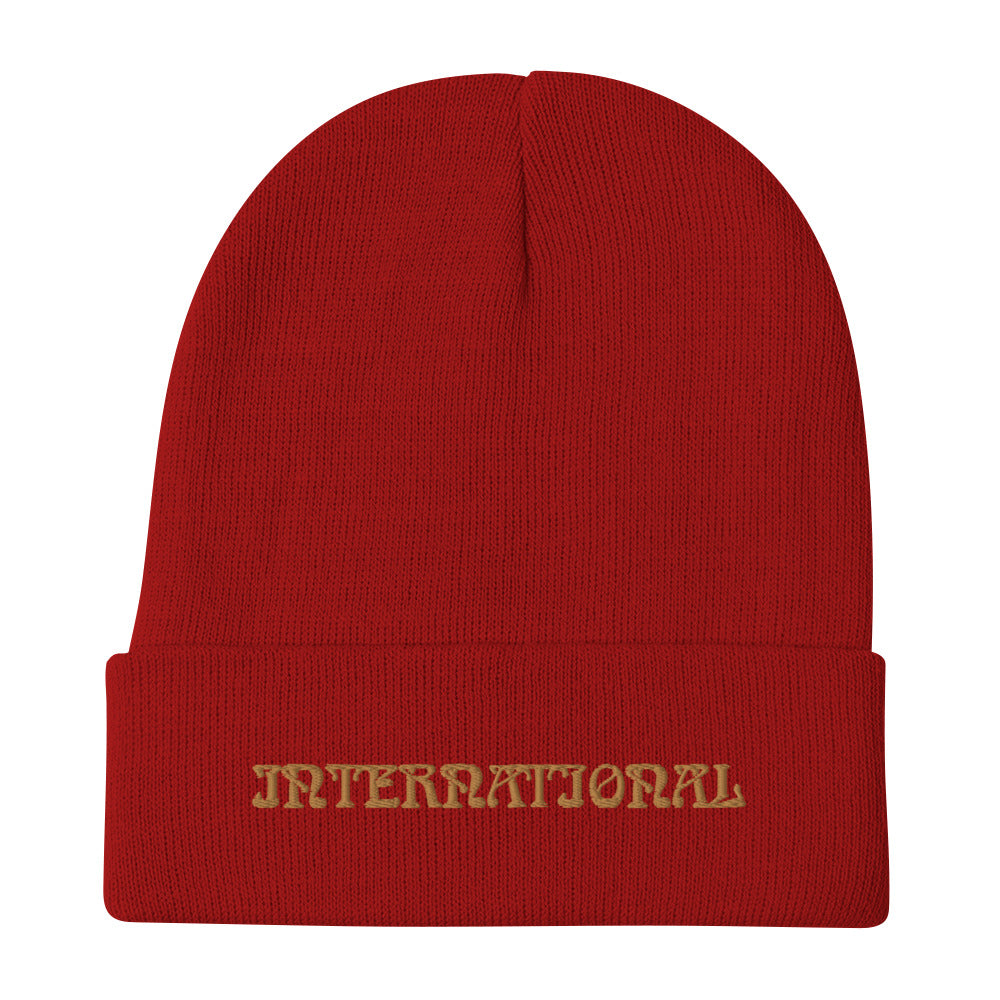 International Embroidered Beanie