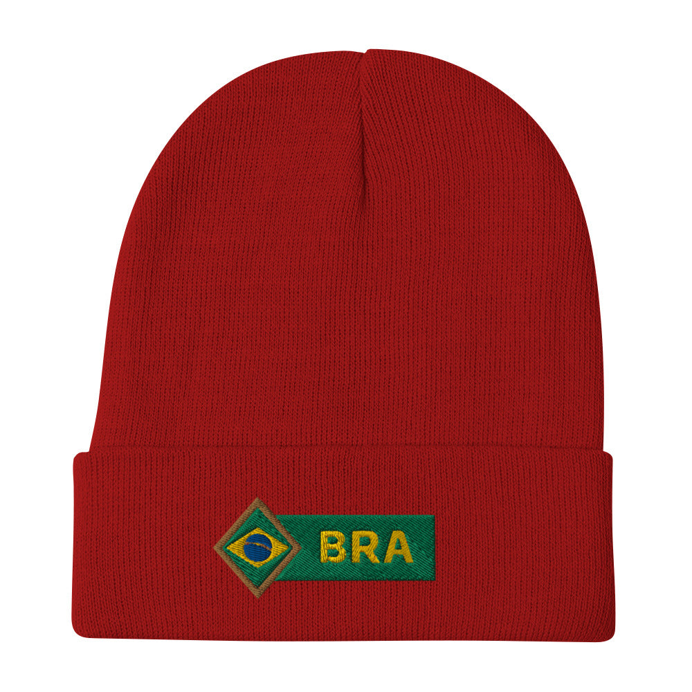 Brazil Embroidered Beanie