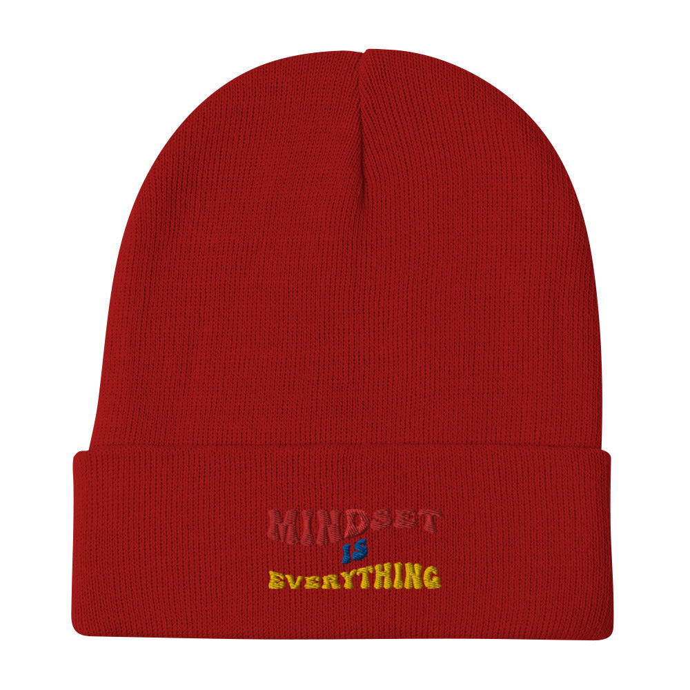 Mindset Is Everything Embroidered Beanie