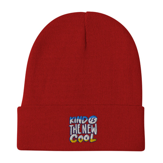 Kind Is The New Cool Embroidered Beanie