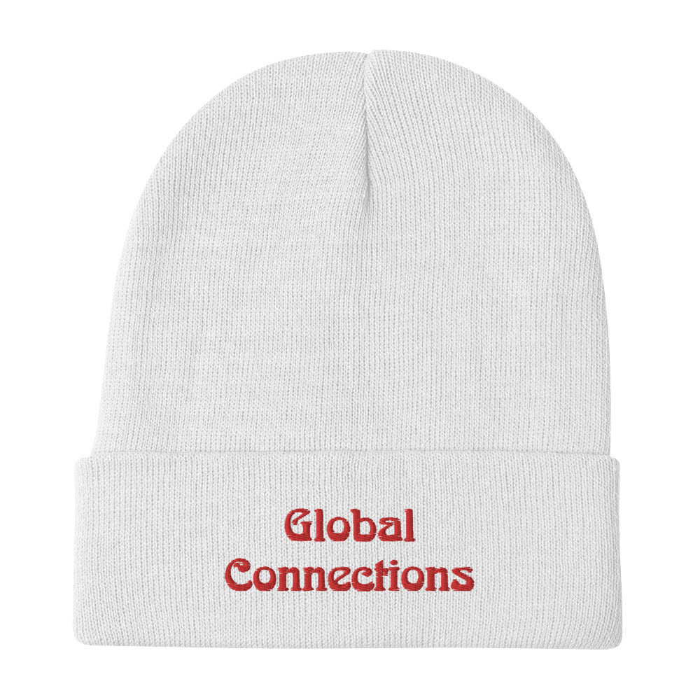 Global Connections Embroidered Beanie