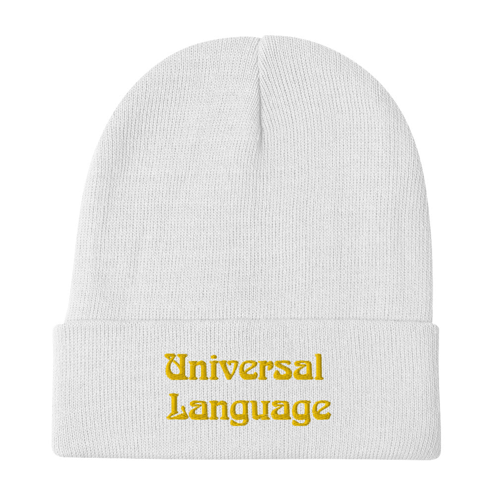 Universal Language Embroidered Beanie