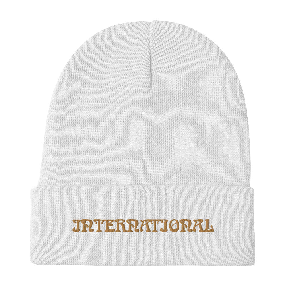 International Embroidered Beanie