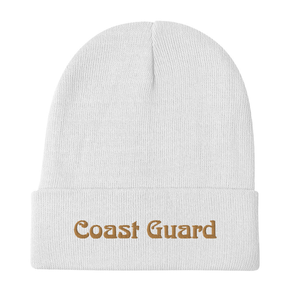 Coast Guard Embroidered Beanie