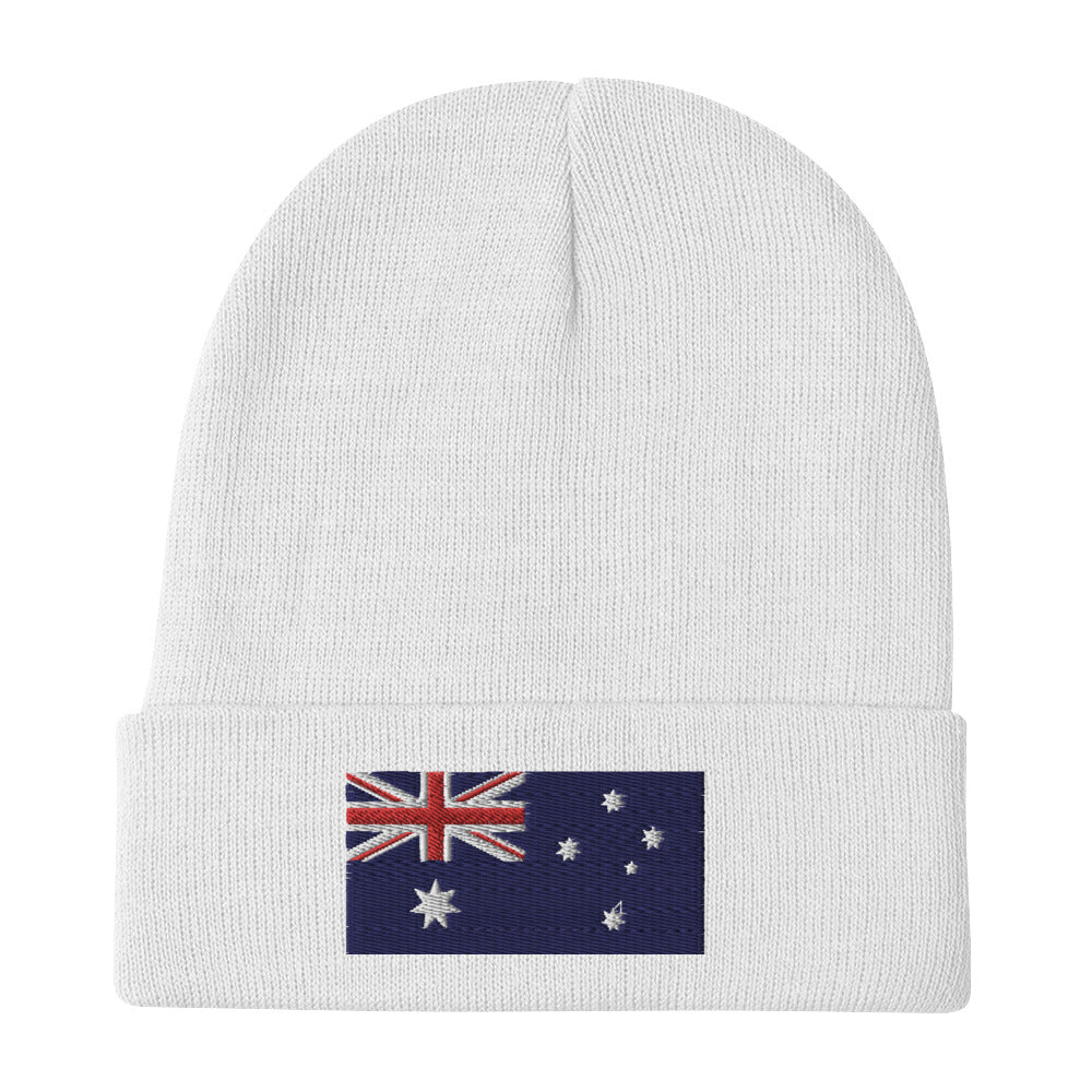 Australian Flag Embroidered Beanie