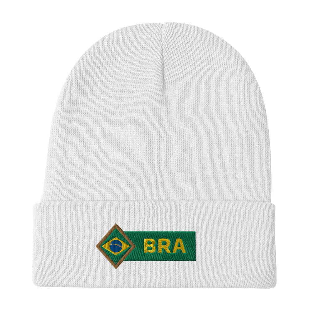 Brazil Embroidered Beanie