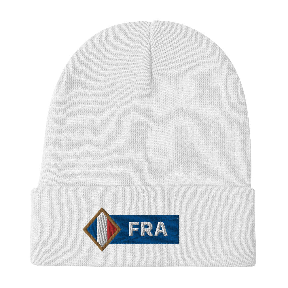 France Embroidered Beanie