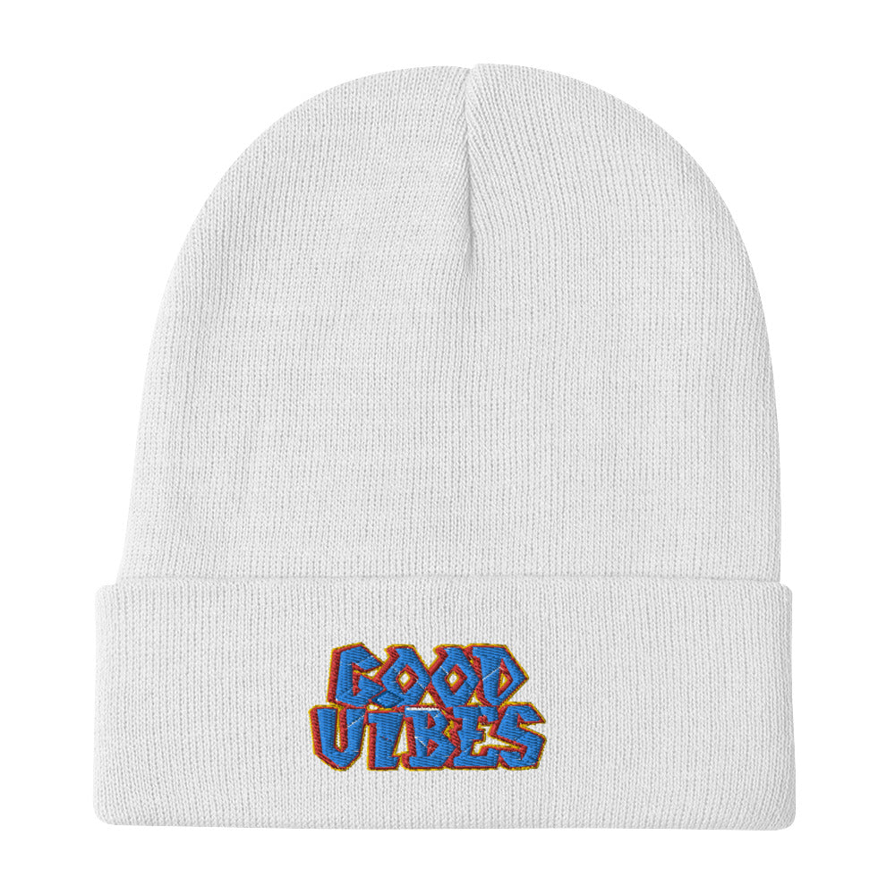 Good Vibes Embroidered Beanie