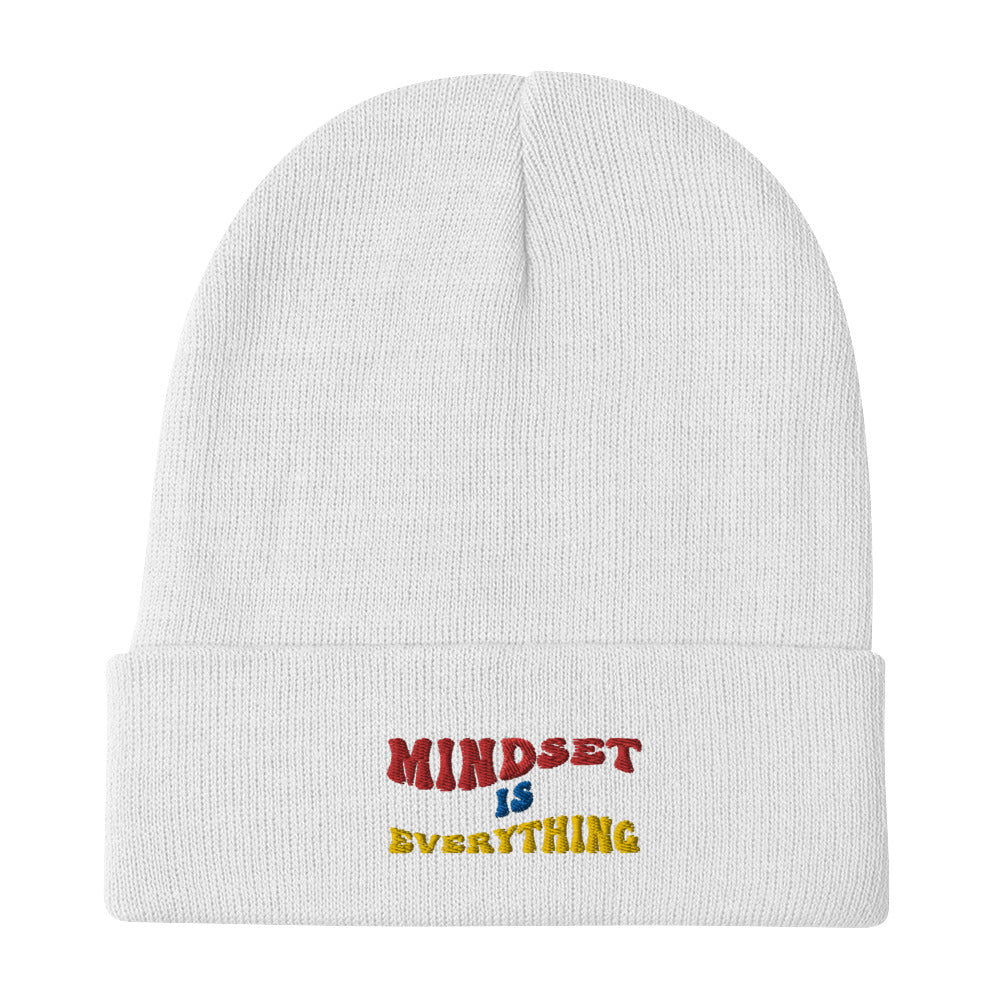 Mindset Is Everything Embroidered Beanie