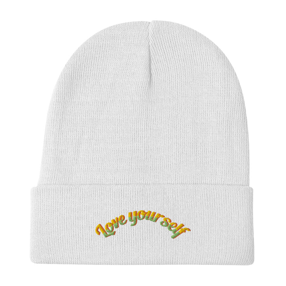 Love Yourself Embroidered Beanie