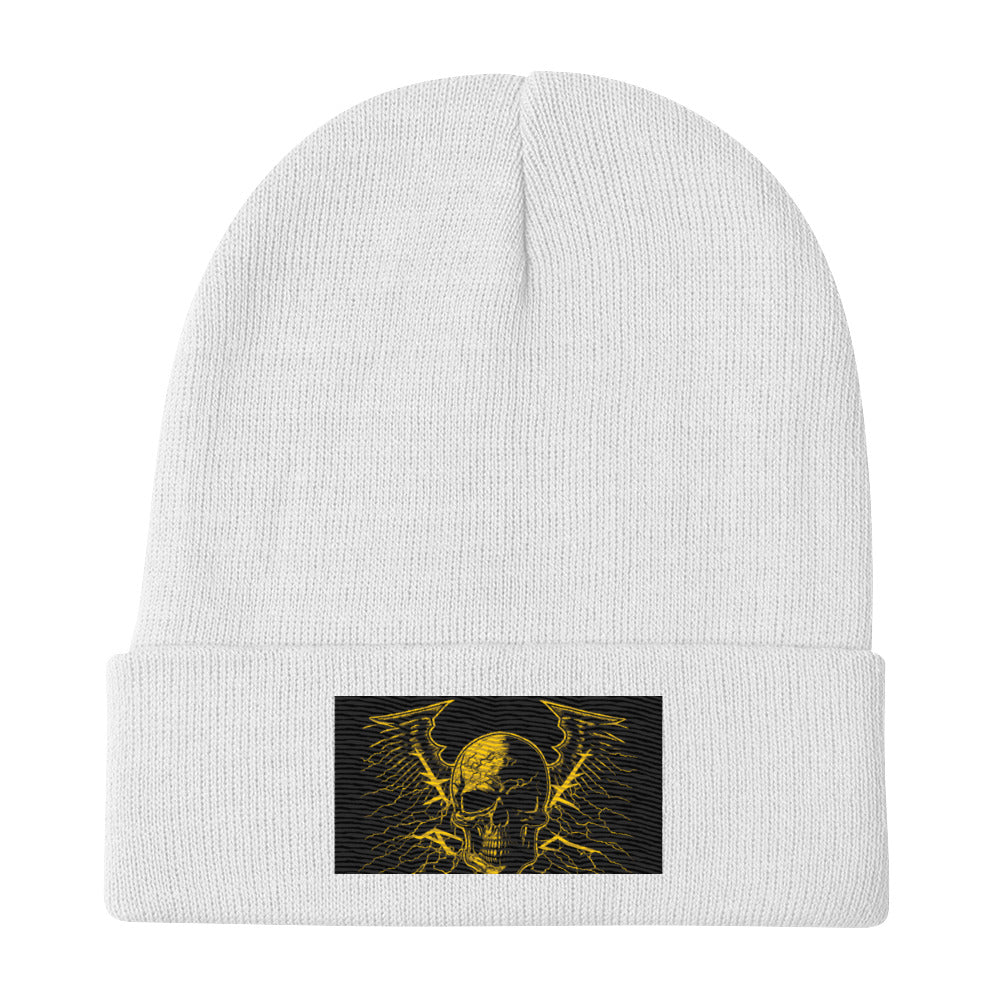 Skull Embroidered Beanie