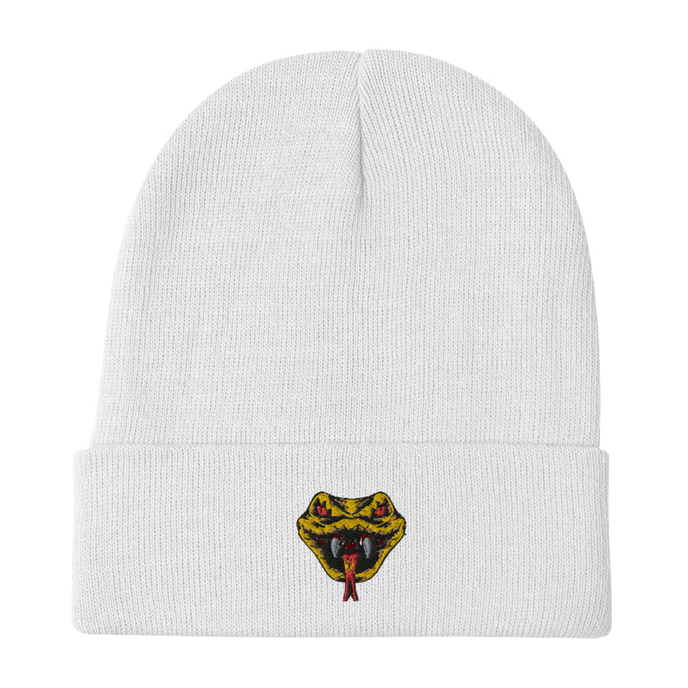 Snake Embroidered Beanie